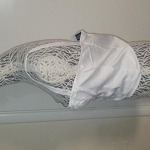 DANIELLE BERNSTEIN Women's Sexy Crop Top White Sz‎ 8 Casual relaxed Retro - Picture 3 of 7